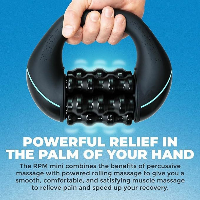 Mini Rolling Percussive Massager Whole Body Fatigue Relief Deep Tissue And Muscle Recovery Rechargeable Powerful 3-Speed Spin - Image 6