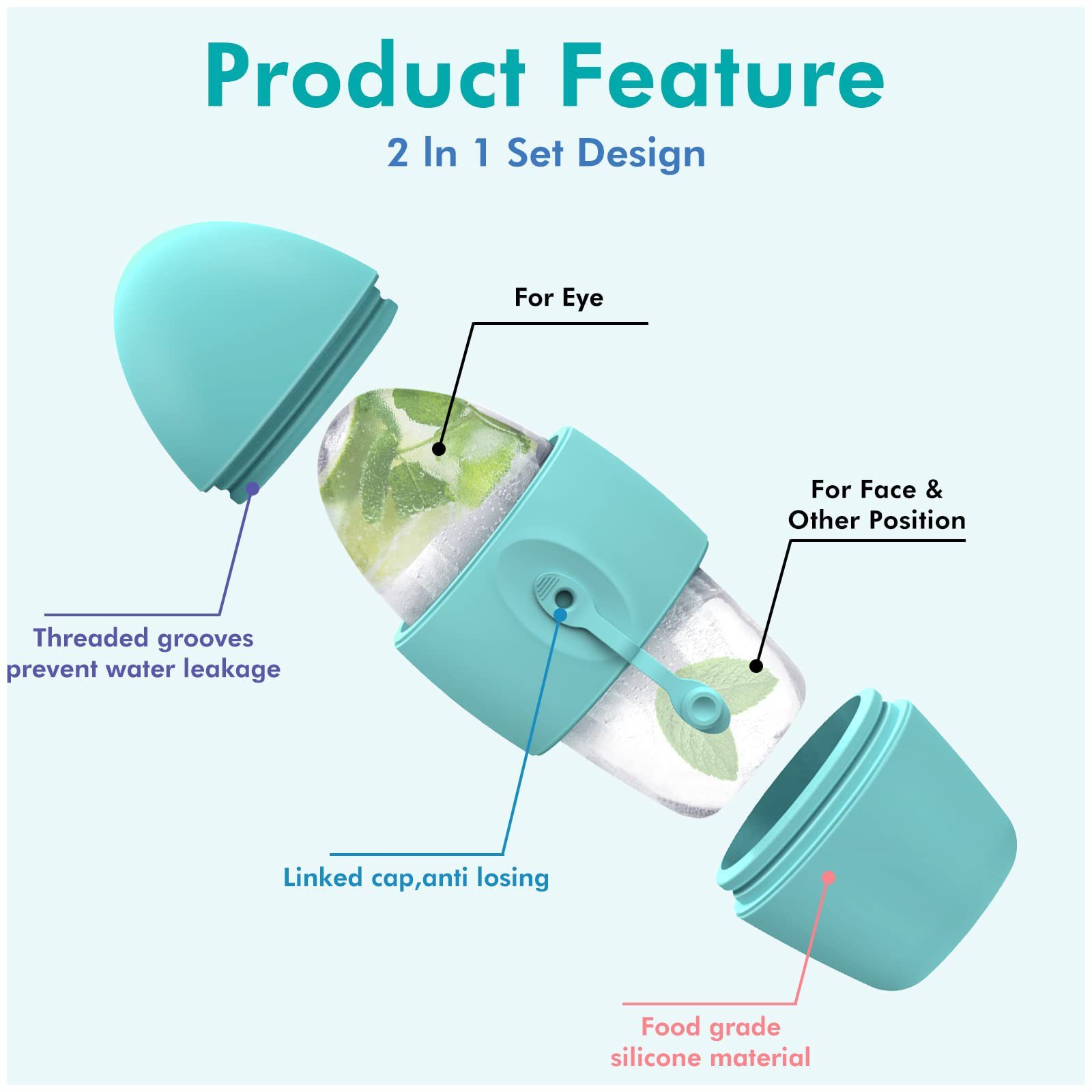 Silicone Ice Face Roller Contour Shrink Pores Remove Dark Circles Massage Skin Beauty Facial Roller For Eyes Neck Skin Care Tool - Image 6
